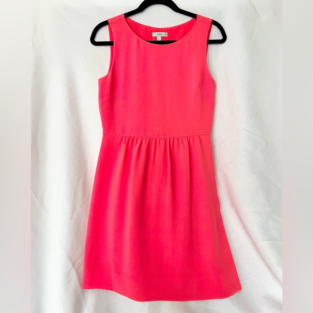 NWOT! J. Crew Bright Coral Sleeveless Women’s Dress. Sz 2